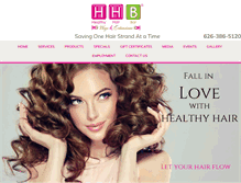 Tablet Screenshot of healthyhairbar.com